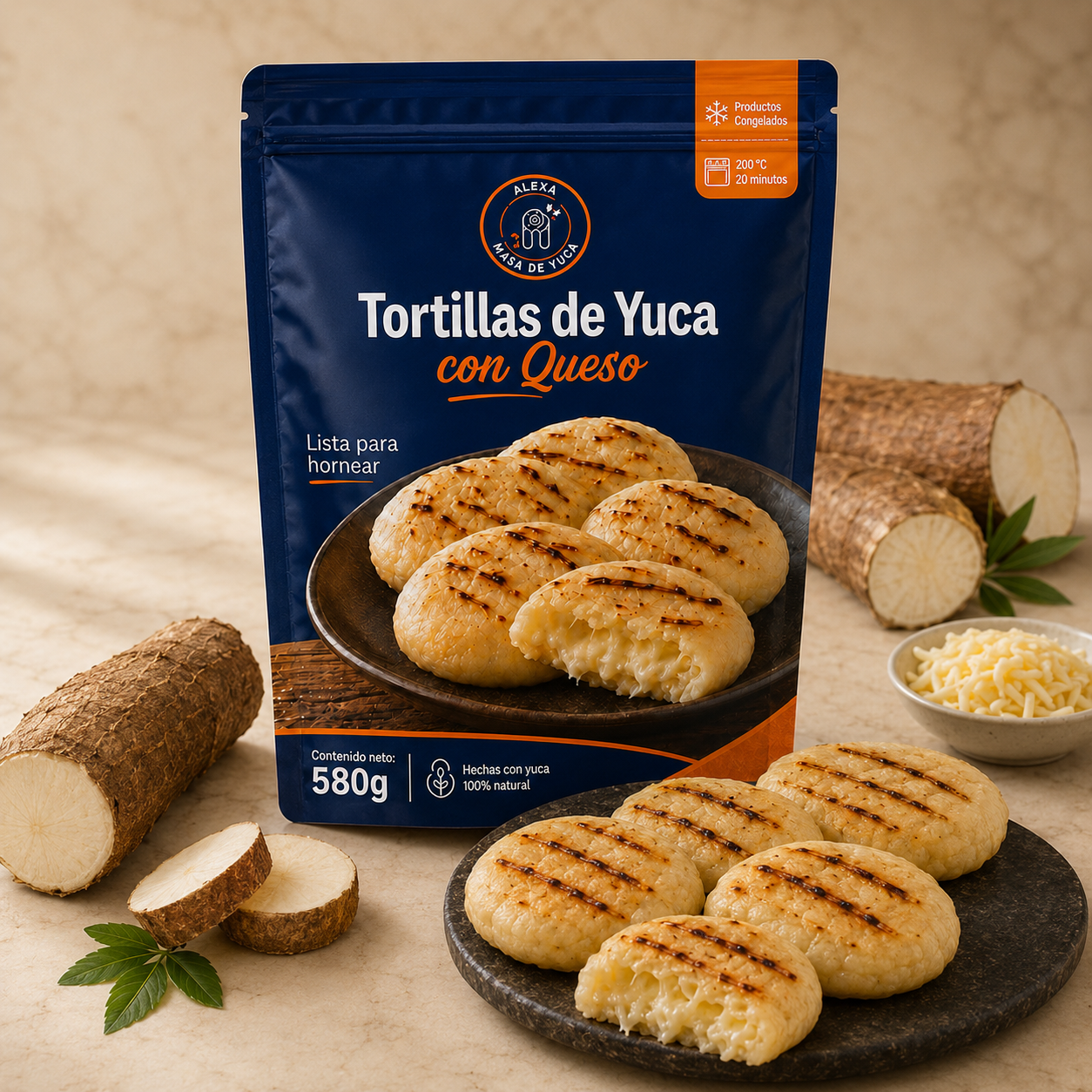 Tortillas de Yuca con Queso